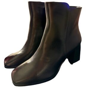 NEW IDIFU Women’s Women's Ada Fashion Square Toe Ankle Boots Black Size 9